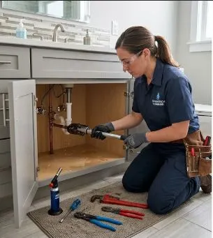 Leaking pipe repair Montreal β licensed plumber fixing leaking copper water pipe inside wall