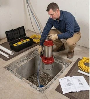 Sump pump installation Montreal โ basement flood protection