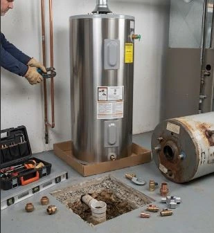 Water Heater Installation Montreal — licensed plumber installing new unit
